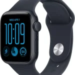 Apple Watch SE 3 GPS 40mm Smartwatch Midnight Aluminum Case Navy Blue Sport Band - S/M Fitness Sleep Cycle Trackin (New)