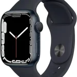 Apple Watch Series 7 GPS 45mm Midnight Aluminum Case with Midnight Sport Band Renewed (New)