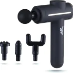 Reebok - Deep Tissue Massage Gun with Multiple Heads and Speed Settings 4 Attachments Cordless Operation Deep Tissue R (New)