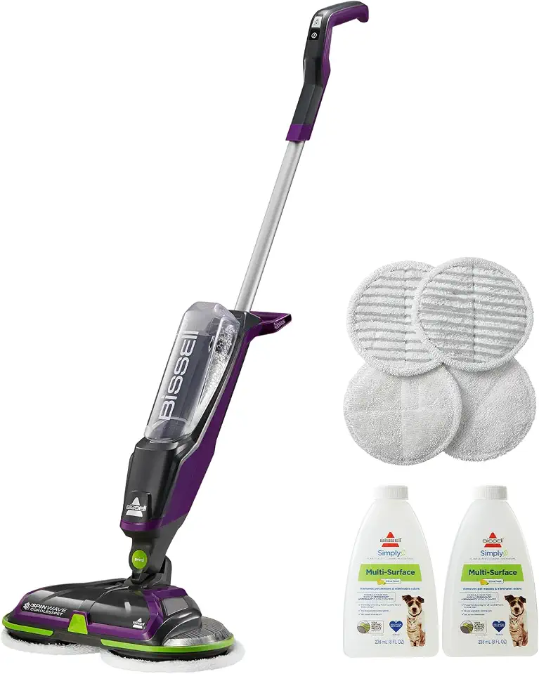 61Sm0Ed3jGL._AC_UL960_FMwebp_QL65_ BISSELL Spinwave Cordless Pet Spin Mop 18V Hard Floor Cleaner 23157 Reusable washable pads pet stain removal 18V for (New) - Image 1