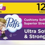 Puffs Facial Tissues Ultra Soft 1 Rectangle Box 124 Facial Tissues per Box Allergies and Colds Packaging May Vary (New)