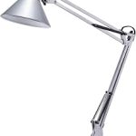 Bostitch Office VLF100-SLV Swing Arm Desk Lamp with Clamp Mount 36" Reach with Multi-Joint Adjustment Includes Replaceab (New)
