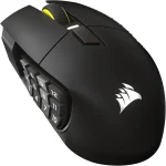 Corsair Scimitar Elite Wireless SE MMO MOBA PC Gaming Mouse   Black 33000 DPI 16 Buttons Adjustable Key Slider Elgat (New)