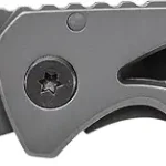 Smith &amp Wesson Drop Point Silver Skeletonized Folding Knife - Stainless Steel Handle &amp Blade (New)