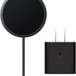 Samsung Galaxy Magnet Wireless Charger with 45W Power Adapter Dark Gray Cordless Super Fast Charging Powerful Design (New)
