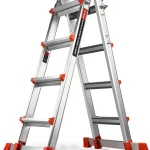 Soctone Ladder A Frame Extension Ladder 14 Ft Multi Position Ladder 330 lbs Weight Rating Telescoping Ladder for House (New)