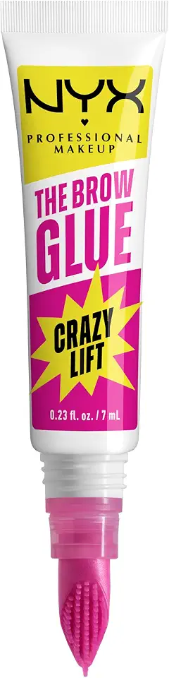 61WZYKCZl3L._AC_UL960_FMwebp_QL65_ NYX PROFESSIONAL MAKEUP The Brow Glue Crazy Lift Brow Lamination Gel with 16HR Strong Hold & Built-In Styling Comb - Clea (New) - Image 1