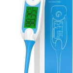 Boncare Oral Thermometer for Adults 8-Second Fast Reading Blue Accurate &amp Safe Rectal Thermometer for Baby &amp Kids wit (New)