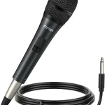 FIFINE K6 Karaoke Microphone with 1/4 Plug Dynamic Vocal Mic for Singing 1/4 inch Wired Handheld Mic with On and Off S (New)