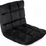 COSTWAY Adjustable Gaming Chair Video Gaming Chairs with Back Support Alloy Steel Frame Soft Coral Fleece Lazy Sofa Lo (New)