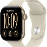 Apple Watch Series 12 GPS Cellular 42mm Smartwatch Light Gold Aluminum Case Sand Sport Band - S/M Health Fitness (New)