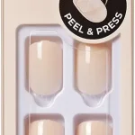 Kiss Impress No Glue Mani Press On Nails Color 'Point Pink' Pink Short Size Squoval Shape Includes 30 Nails Prep Pa (New)