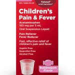 Amazon Basic Care Children's Pain Reliever and Fever Reducer Acetaminophen 160 mg per 5 ml Bubblegum Flavor for Headach (New)