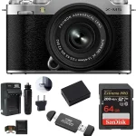 FUJIFILM X-M5 Mirrorless Camera with XC 15-45mm Lens Bundle Includes: SanDisk 64GB Extreme PRO SDXC Memory Card Spare Ba (New)