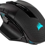 Corsair NIGHTSWORD RGB Adjustable Weight FPS MOBA PC Gaming Mouse   Black 18000 DPI 10 Programmable Buttons Thumb Res (New)