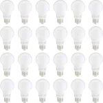 Amazon Basics A19 LED Light Bulbs 60W Equivalent Daylight White 5000K Non-Dimmable E26 Base 10000 Hour Lifetime 24- (New)