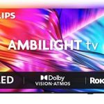 Philips 65 Inch 4K QLED Smart Roku TV UHD 2160p Ambilight TV 7985 Series Built-in LED Lights Dolby Vision HDR10 HL (New)