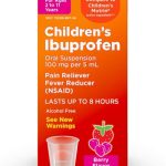 Amazon Basic Care Children's Ibuprofen Oral Suspension 100 mg per 5 mL Pain Reliever and Fever Reducer Berry Flavor Fo (New)
