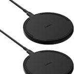 Belkin 15W Wireless Charging Pad Qi Charger for iPhone 17 2 Pack iPhone 17/16/15/14 AirPods Samsung Galaxy S25/S24 (New)