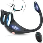 Vibrating Cock Ring Taint Stimulator with Mini Bullet Remote Control Butt Plug Prostate Massager Ring Male Vib (New)