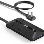 Anker Power Strip with 300J Surge Protector 5ft Outlet Extender 20W 6AC Flat Plug Extension Cord with Multiple Outlet (New)