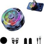 Magnetic Phone Cooler for Gaming RGB Semiconductor Cooling Fan for iPhone and Android Phones Portable Mobile Phone Radia (New)