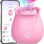Gasevimo Rose Toy for Women APP Control Rose Toys with 9 Sucking Vibrating Modes Waterproof Toy (New)