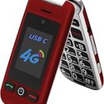 artfone G6 Flip Phone for Seniors 4G Unlocked Basic Phone 2.4"+1.8" Screen SOS Button Speed Dial Hans-Free Big Butto (New)