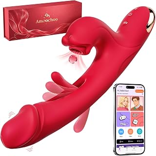 61eHA3pZU8L._AC_UL320_ Amoochoo Sucking Women Toys AI Sync Flapping G Spot Dildo App Control s for Couples with Luxury Gi (New) - Image 1