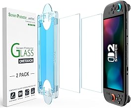 61eLt9bO17L._AC_UY218_ amFilm Auto-Alignment OneTouch for Nintendo Switch 2 Screen Protector 2025 Tempered Glass Accessories 30s Install Bubb (New) - Image 1