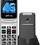 artfone G3 Flip Phone Unlocked for Seniors 4G Volte Basic Phone 2.4" Screen SOS Button Speed Dial Hans-Free Big Butt (New)