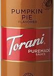 Torani Puremade Sauce Pumpkin Pie Squeeze Bottle 16.5 Ounces (New)