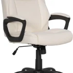 Amazon Basics Classic Puresoft PU Padded Mid-Back Office Chair with Armrest Height Adjustable Easy to Assemble 26&quotD x 2 (New)