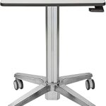 Ergotron LearnFit Mobile Standing Desk Adjustable Height Small Rolling Laptop Computer Sit Stand Desk with Wheels for C (New)