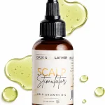 BASK &amp LATHER Scalp Stimulator Hair Growth Oil Cold Pressed Mint and Rosemary Blend with Grapeseed for Hair Growth Organ (New)
