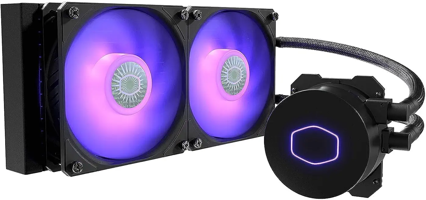 61g3UkYPnmL._AC_UY654_FMwebp_QL65_ CoolerMaster MasterLiquid ML240L RGB V2 Close-Loop AIO CPU Liquid Cooler Gen3 Dual Chamber Pump 240mm Radiator SickleF (New) - Image 1