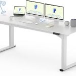 FLEXISPOT 4-Leg Standing Desk 78"x32" Electric Height Adjustable White Stable 4-Leg Frame Spacious Workspace Memory (New)