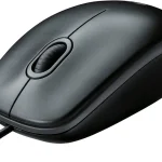 Logitech B100 Ambidextrous Wired Mouse - Black USB corded right or left hand use for computer and laptop (New)