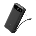Anker Power Bank 20000mAh Travel Essential Built-in USB-C CableBlack 3-Port 87W Max Fast Charging Battery Pack for (New)