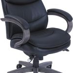 La-Z-Boy Woodbury Mid-Back Executive Chair Supports Up to 300 Lb 18.75" to 21.75" Seat Height Black Seat/Back Weathere (New)