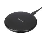 Amazon Basics Wireless Charger 15W Qi Certified Wireless Charging Pad with USB Cable Compatible with iPhone 15/14/13/12/ (New)