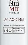 EltaMD UV AOX Mist 100% Mineral Sunscreen Spray SPF 40 5 oz Broad Spectrum Face And Body Sunscreen Free of Chemical P (New)