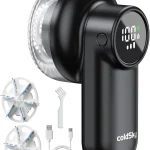 coldSky Rechargeable Fabric Shaver Lint Shaver with Digital Display Sweater Shaver with 6-Leaf Blades and Safety Lock (New)
