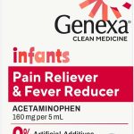 Genexa Infants Acetaminophen Made Clean Baby Pain &amp Fever Reducer 2 fl oz Pediatrician Preferred Ingredients Dye Fre (New)