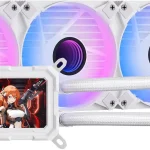 darkFlash DV360S All-in-one Liquid CPU Cooler with 32 LCD Screen 320 * 320 Resolution ARGB Sync PWM Fans 360mm Radia (New)
