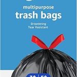 Amazon Basics Multipurpose Drawstring Trash Bags 30 Gallon Capacity Tear Resistant 50 Count Previously Solimo (New)
