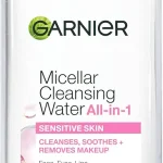 Garnier Micellar Water Hydrating Facial Cleanser &amp Makeup Remover Suitable for Sensitive Skin Vegan Cruelty Free 135 (New)
