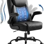 GTPOFFICE Executive Office Chair with Comfortable Lumbar Support Ergonomic Gaming Chair with Flip-up Armrests &amp Zoned Pre (New)