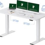FLEXISPOT 63"x28" Electric Standing Desk White Dual Motor 198 LBS Capacity Spacious Workspace Multi-Monitor Setup H (New)