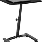 Seville Classics airLIFT Mobile Laptop Table Black 24" Wide Desktop Small space design height range 20.5"–32" w/ twis (New)